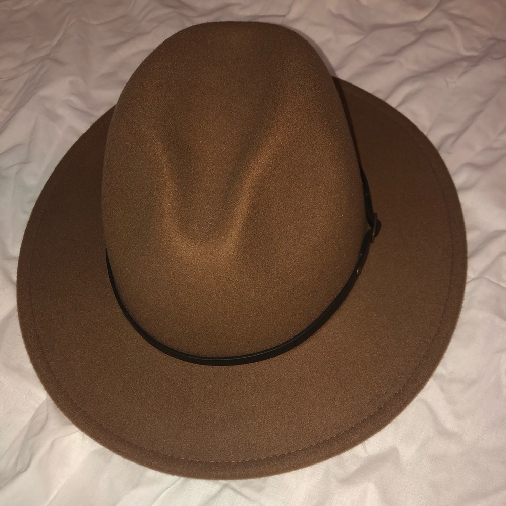 Women belt buckle fedora hat